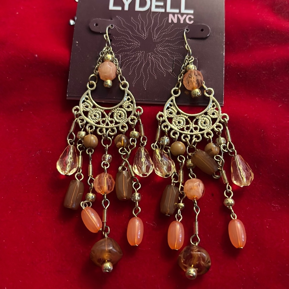 NYC gold chandelier Earrings
